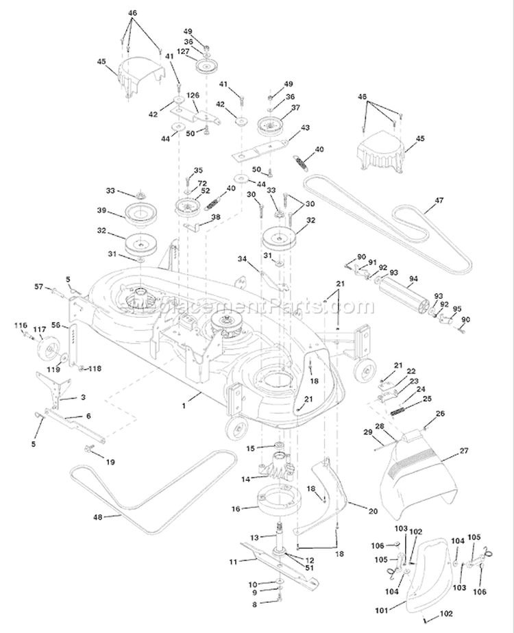 Page G Diagram and Parts List for 200 GTH  954140046C -1999-04 Husqvarna Lawn Tractor