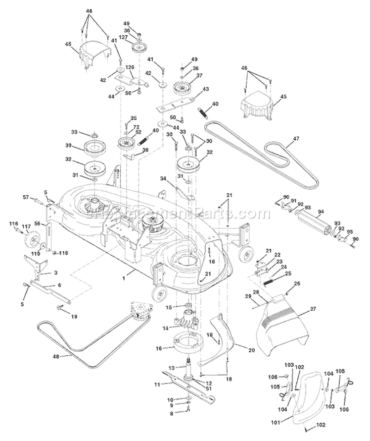 Page G Diagram and Parts List for 200 GTH  954140046D -1999-05 Husqvarna Lawn Tractor