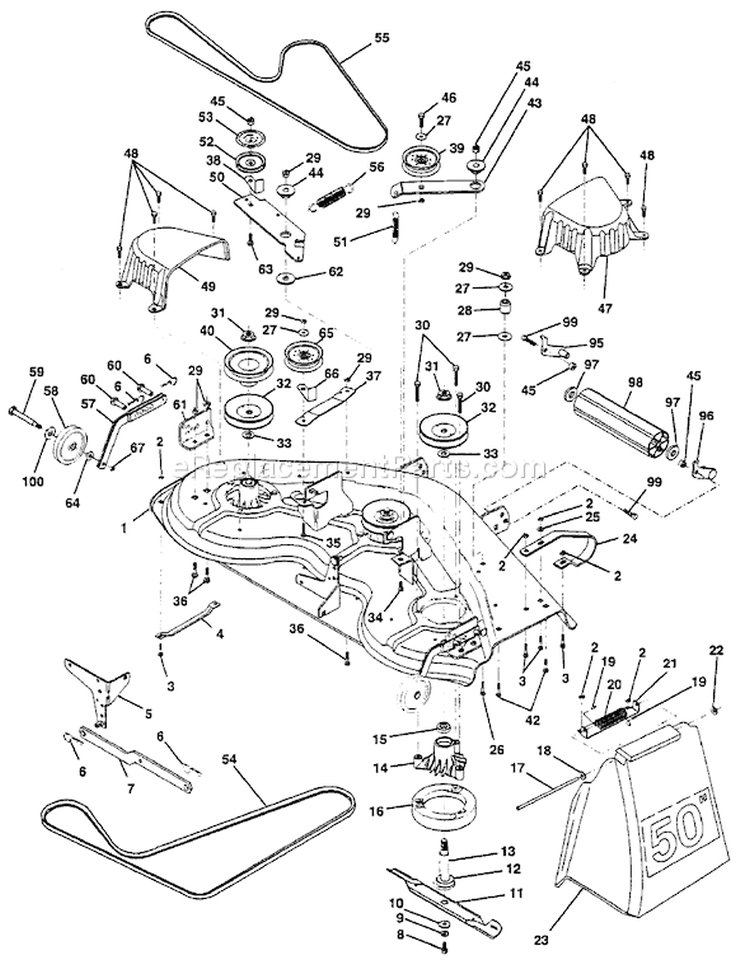 Page G Diagram and Parts List for 200 GTH  HN20VH50A -954000972 -1994-03 Husqvarna Lawn Tractor