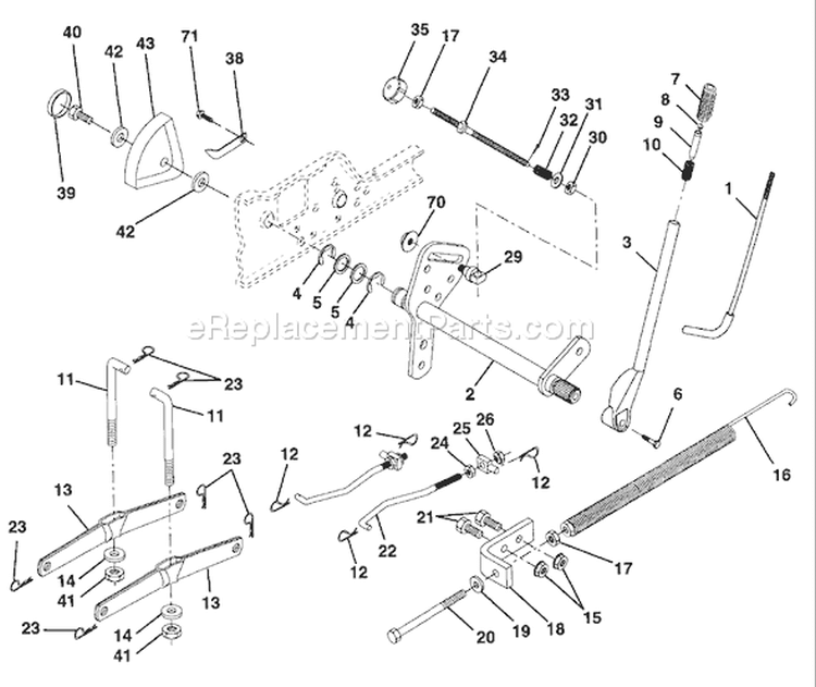 Page F Diagram and Parts List for 220 GTH  1997-12 Husqvarna Lawn Tractor