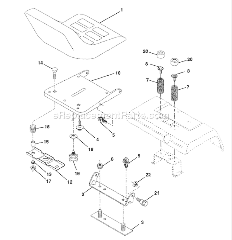 Page H Diagram and Parts List for 220 GTH  1997-12 Husqvarna Lawn Tractor