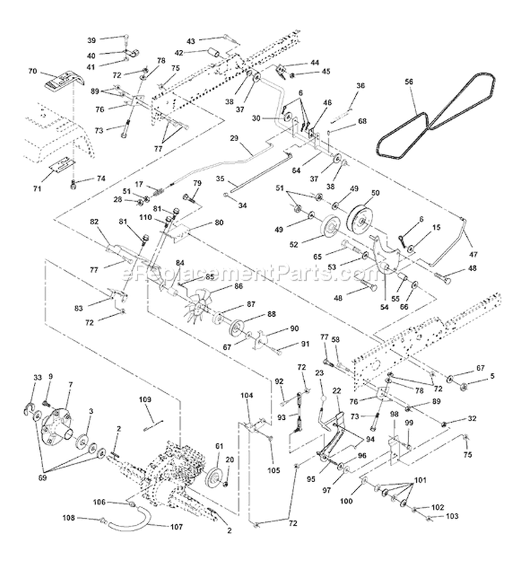 Page E Diagram and Parts List for 220 GTH  9540020022A -1995-05 Husqvarna Lawn Tractor