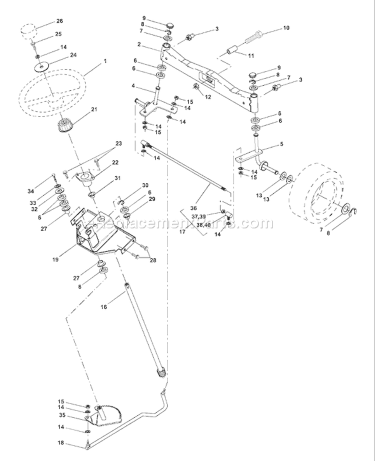 Page I Diagram and Parts List for 220 GTH  9540020022A -1995-05 Husqvarna Lawn Tractor
