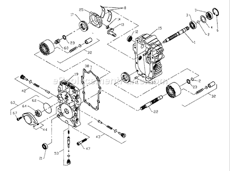 Page K Diagram and Parts List for 220 GTH  954140012B -1996-11 Husqvarna Lawn Tractor