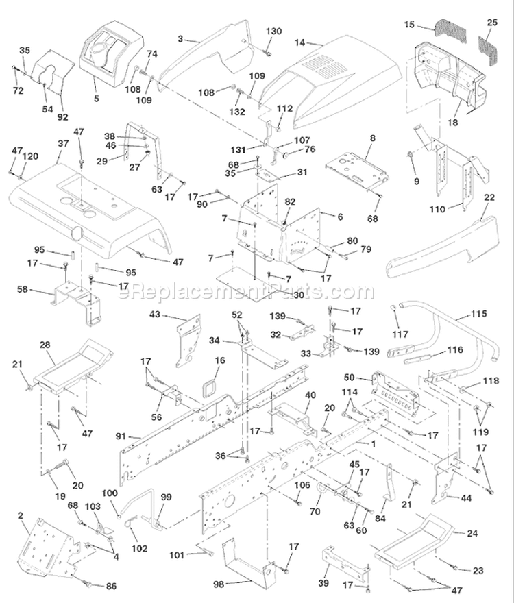 Page A Diagram and Parts List for 220 GTH  954140012D -1998-07 Husqvarna Lawn Tractor
