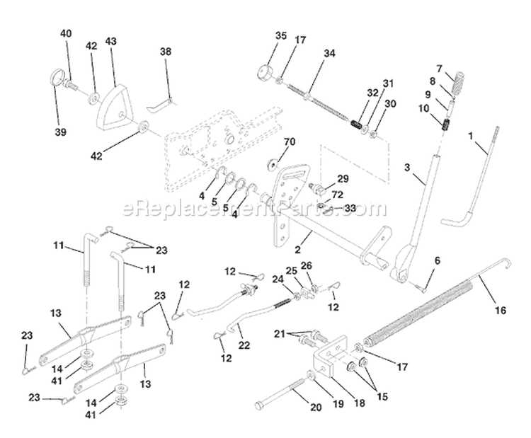 Page F Diagram and Parts List for 220 GTH  954140012D -1998-07 Husqvarna Lawn Tractor