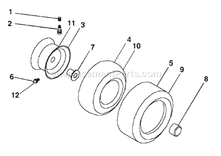 Page J Diagram and Parts List for 220 GTH  954140012F -1999-03 Husqvarna Lawn Tractor