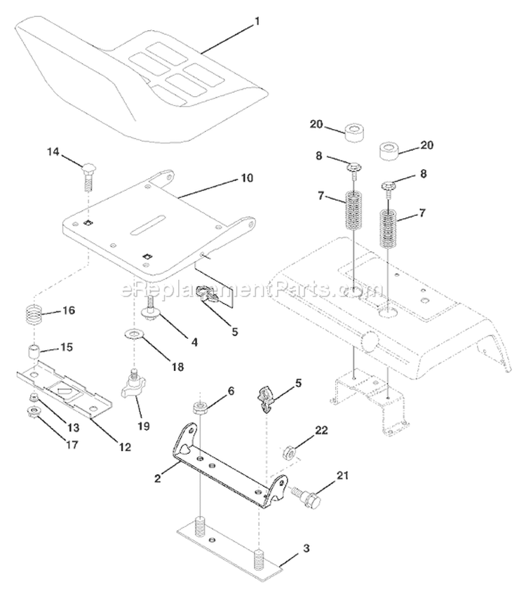 Page H Diagram and Parts List for 220 GTH  954140012F -1999-03 Husqvarna Lawn Tractor