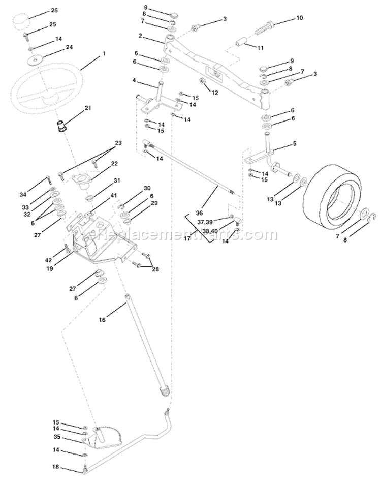 Page I Diagram and Parts List for 220 GTH  954140012F -1999-03 Husqvarna Lawn Tractor