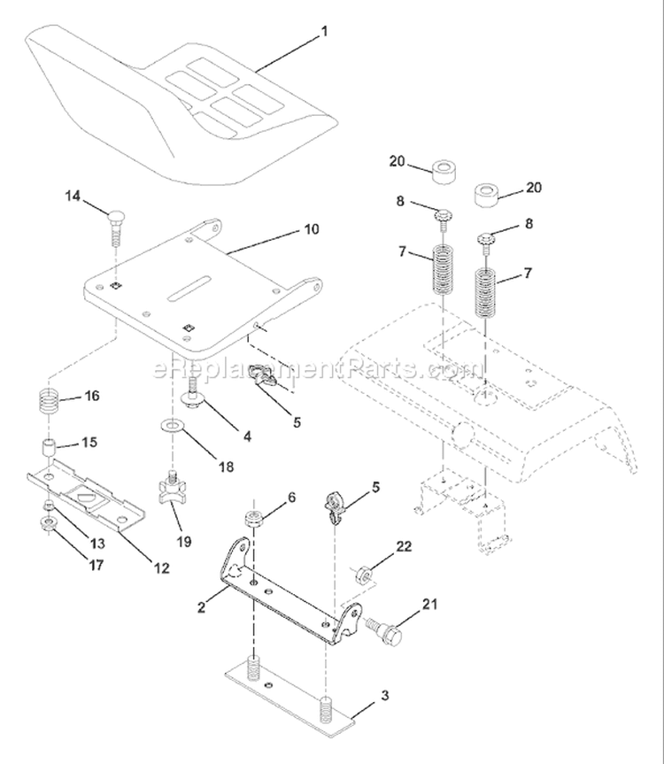 Page H Diagram and Parts List for 220 GTH  954830167A -1995-08 Husqvarna Lawn Tractor