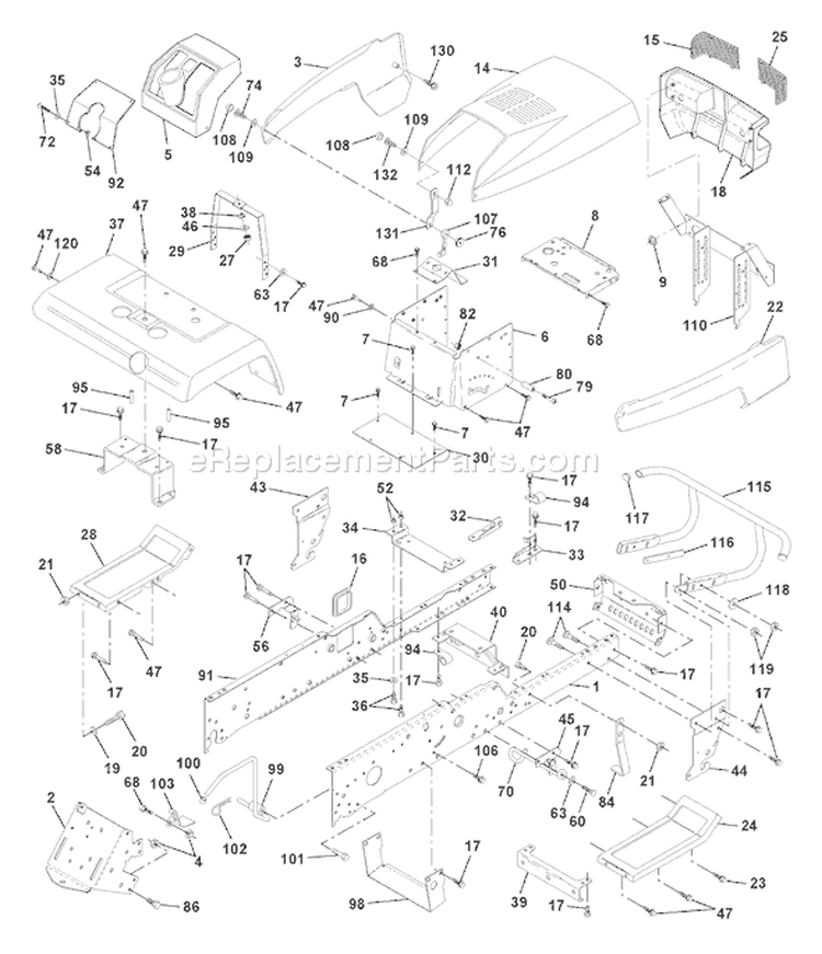 Page A Diagram and Parts List for 220 GTH  954830167B -1996-05 Husqvarna Lawn Tractor
