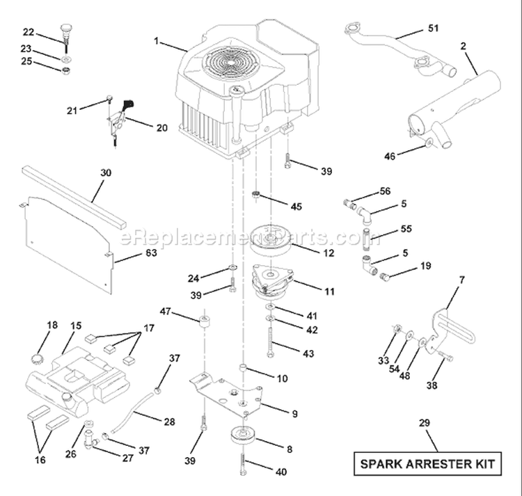 Page D Diagram and Parts List for 220 GTH  954830167B -1996-05 Husqvarna Lawn Tractor