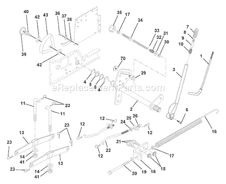 Page F Diagram and Parts List for 220 GTH  954830167B -1996-05 Husqvarna Lawn Tractor