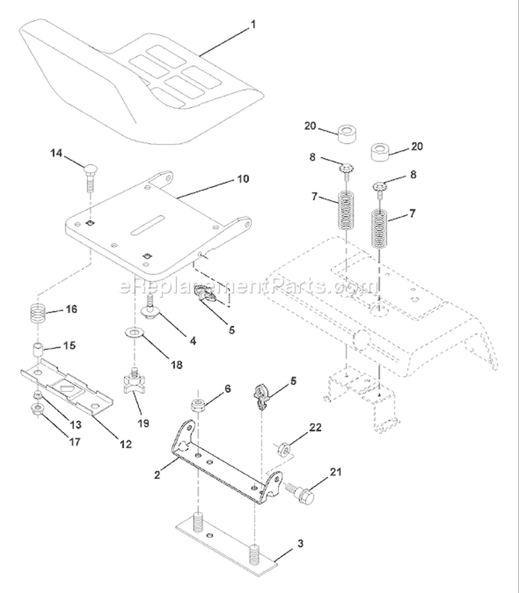 Page H Diagram and Parts List for 220 GTH  954830167B -1996-05 Husqvarna Lawn Tractor