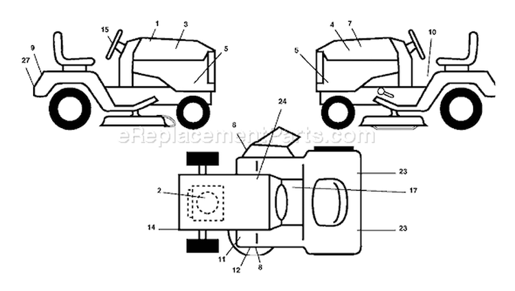 Page B Diagram and Parts List for 2248XPC GTH  954567888 -2003-07 Husqvarna Lawn Tractor