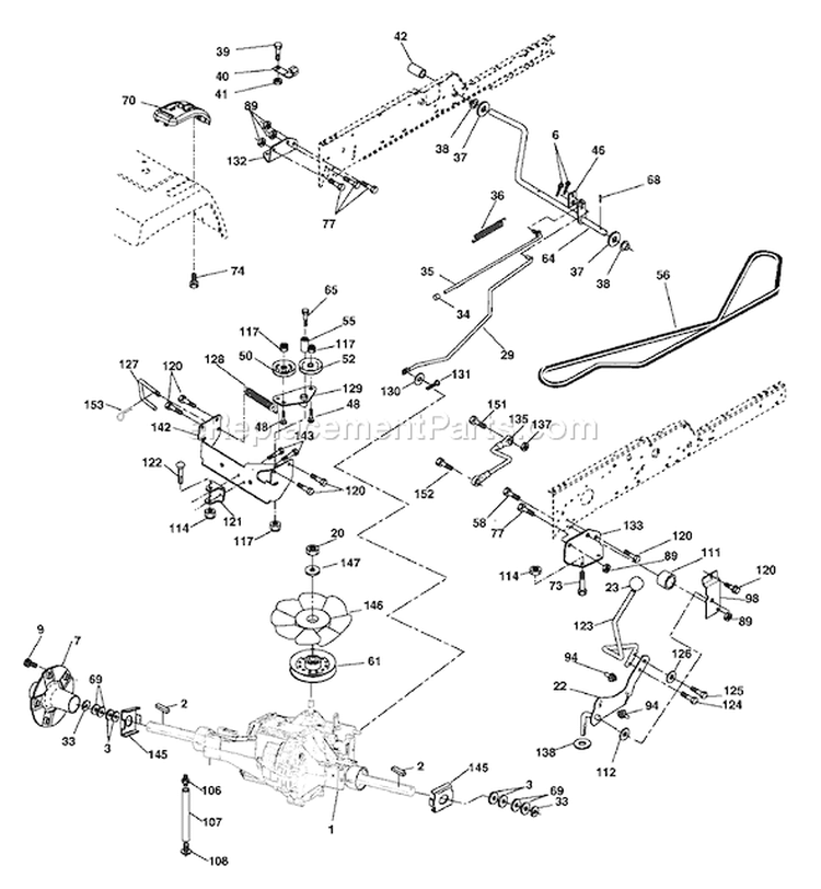 Page E Diagram and Parts List for 2248XPC GTH  954567888 -2003-07 Husqvarna Lawn Tractor