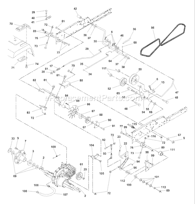 Page E Diagram and Parts List for 2250A GTH  954567093 -2000-11 Husqvarna Lawn Tractor