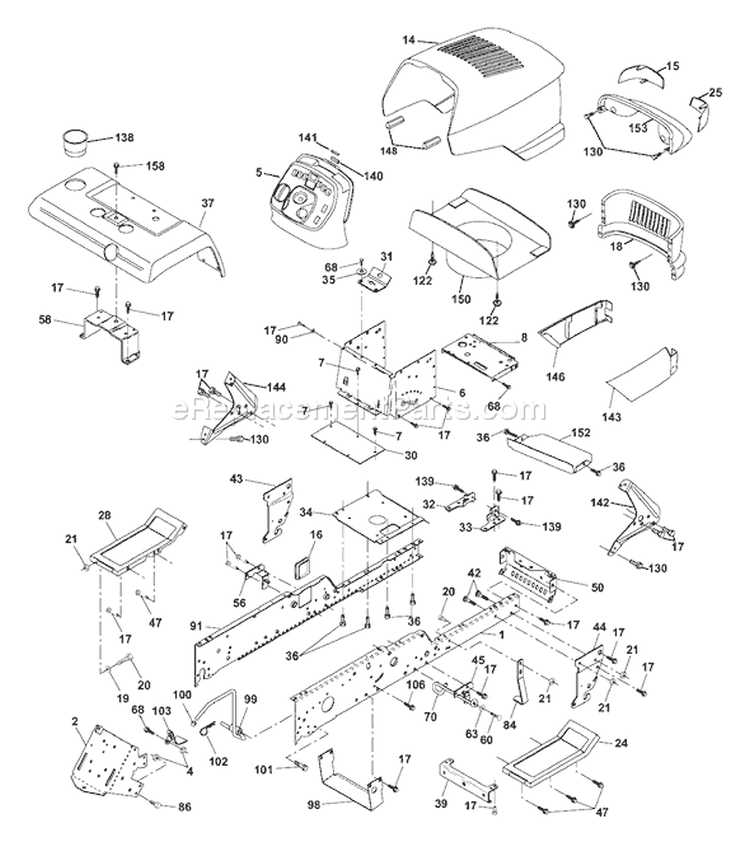 Page A Diagram and Parts List for 2250B GTH  954567093 -2001-02 Husqvarna Lawn Tractor
