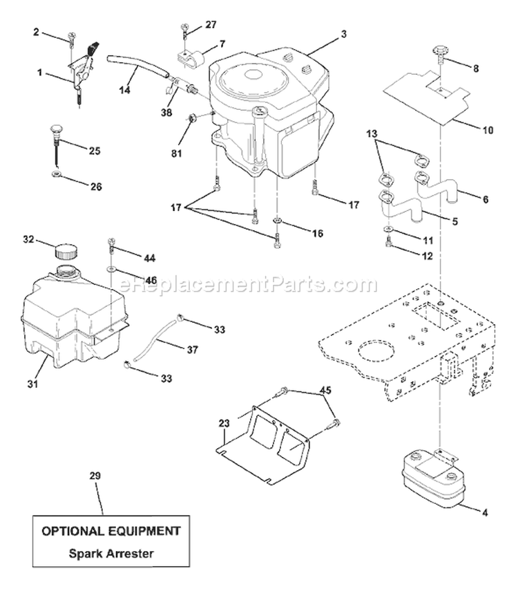 Page D Diagram and Parts List for 2250B GTH  954567093 -2001-02 Husqvarna Lawn Tractor
