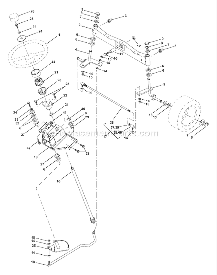 Page I Diagram and Parts List for 2250B GTH  954567093 -2001-02 Husqvarna Lawn Tractor