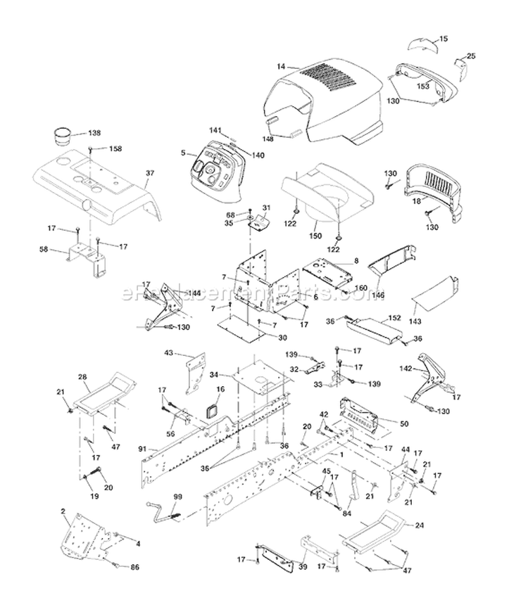 Page A Diagram and Parts List for 2250C GTH  954567093 -2001-05 Husqvarna Lawn Tractor