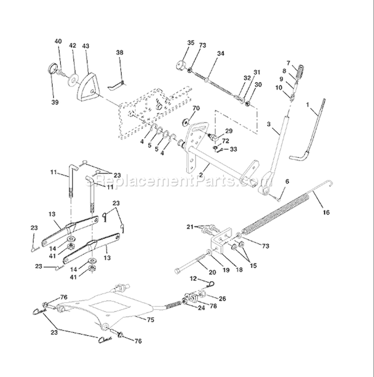 Page F Diagram and Parts List for 2250C GTH  954567093 -2001-05 Husqvarna Lawn Tractor