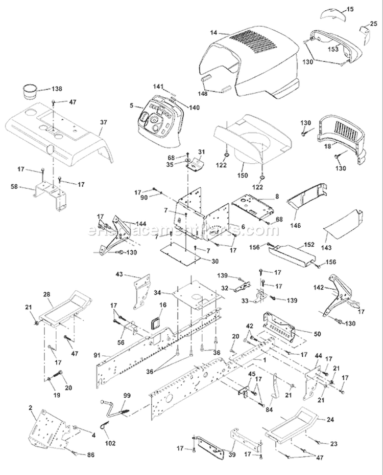 Page A Diagram and Parts List for 2250XPA GTH  954567116 -2001-01 Husqvarna Lawn Tractor