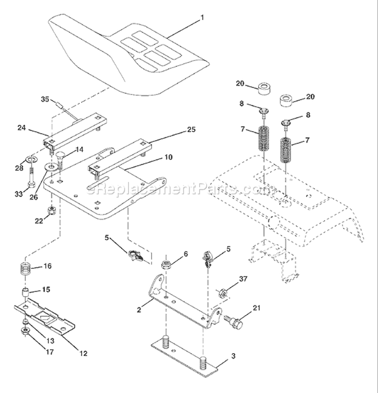 Page H Diagram and Parts List for 2254XPB GTH  954571229 -2004-08 Husqvarna Lawn Tractor