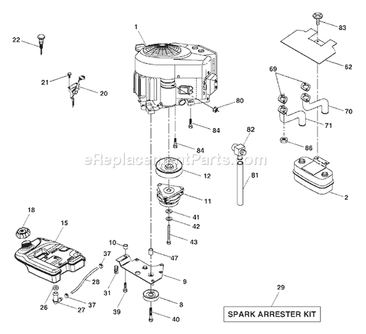 Page D Diagram and Parts List for 2254XP GTH  96023000201 -2005-06 Husqvarna Lawn Tractor