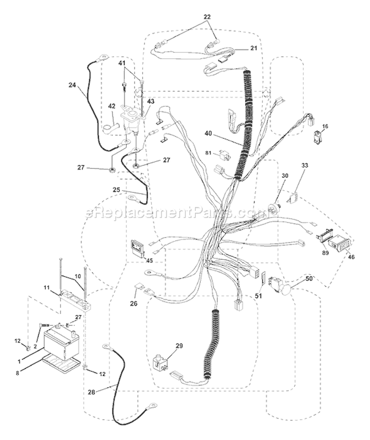 Page C Diagram and Parts List for 225 GTH  954140103A -1999-10 Husqvarna Lawn Tractor