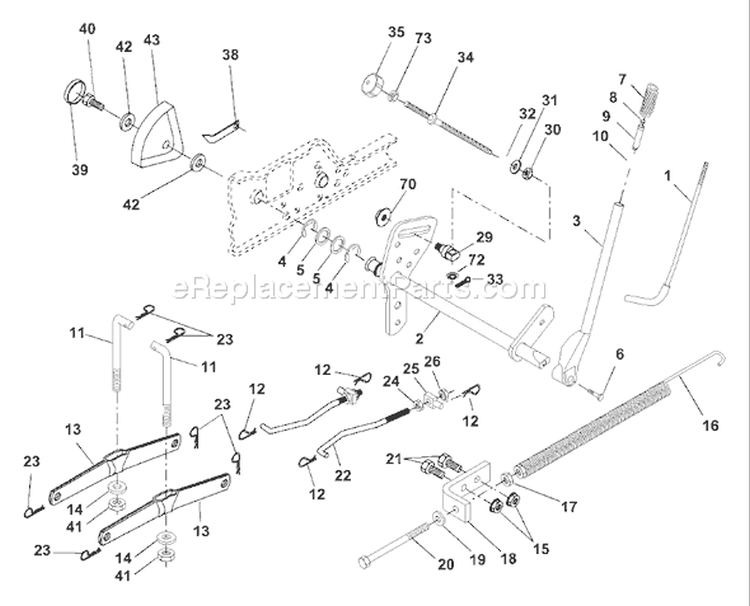 Page F Diagram and Parts List for 225 GTH  954140103A -1999-10 Husqvarna Lawn Tractor