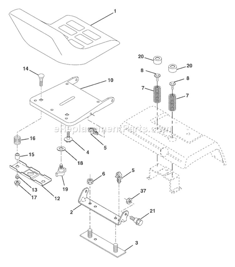 Page H Diagram and Parts List for 2350 GTH  GTHKA -954568540 -2002-07 Husqvarna Lawn Tractor