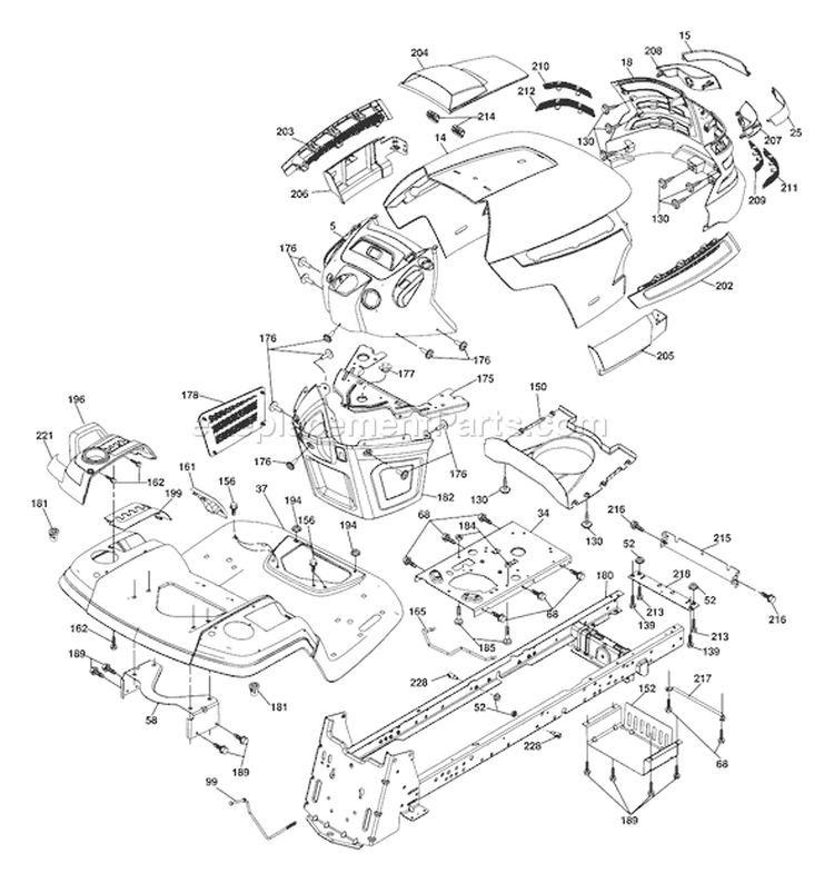 Page A Diagram and Parts List for 2448T GTH  96043000900 -2006-06 Husqvarna Lawn Tractor