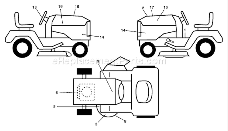 Page B Diagram and Parts List for 2454T GTH  96043002300 -2006-06 Husqvarna Lawn Tractor