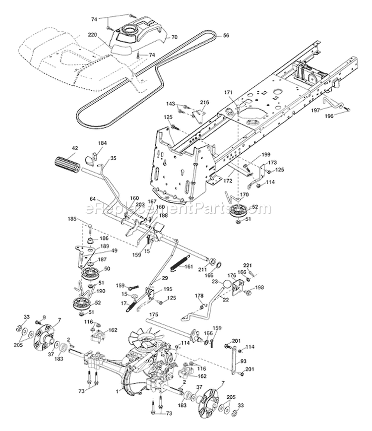 Page C Diagram and Parts List for 2454T GTH  96043002300 -2006-06 Husqvarna Lawn Tractor