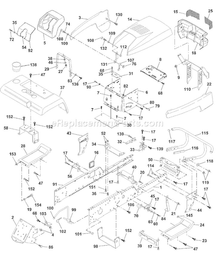 Page A Diagram and Parts List for 250 GTH  954140104A -1999-09 Husqvarna Lawn Tractor