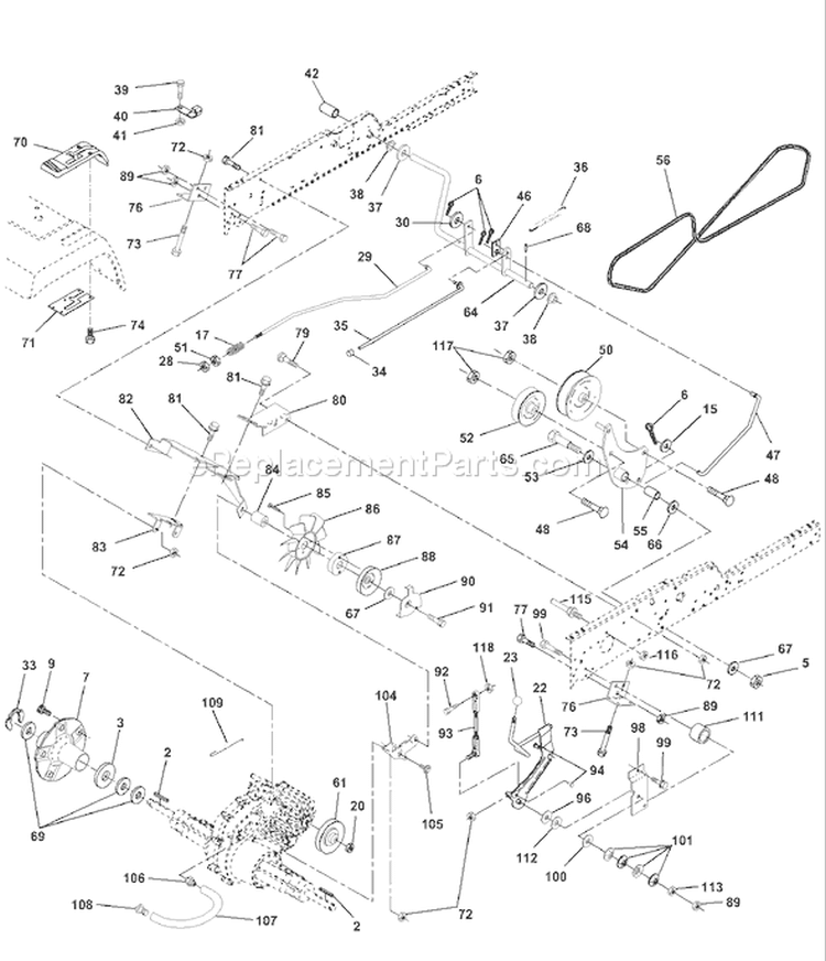 Page E Diagram and Parts List for 250 GTH  954140104A -1999-09 Husqvarna Lawn Tractor