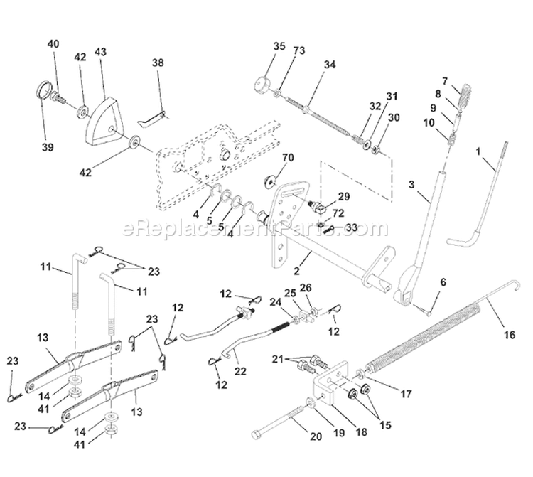 Page F Diagram and Parts List for 250 GTH  954140104A -1999-09 Husqvarna Lawn Tractor