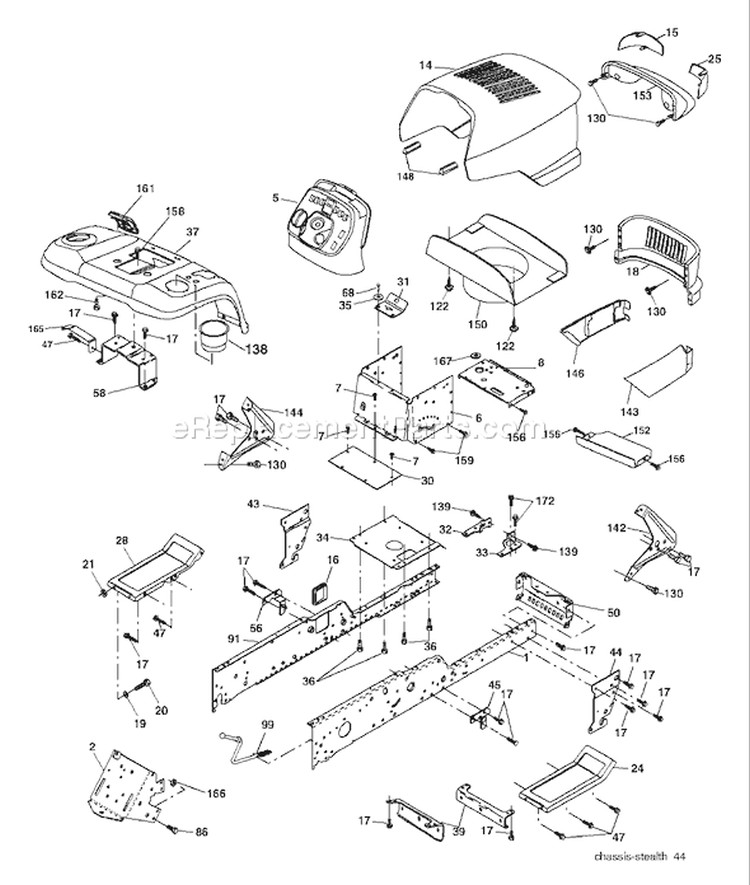 Page A Diagram and Parts List for 2548 GTH  96023000300 -2005-05 Husqvarna Lawn Tractor