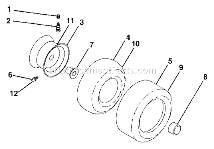 Page J Diagram and Parts List for 2548 GTH  LOGT25H48A -954572134 -2003-12 Husqvarna Lawn Tractor