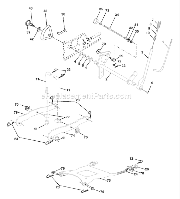 Page F Diagram and Parts List for 2548 GTH  LOGT25H48A -954572134 -2003-12 Husqvarna Lawn Tractor