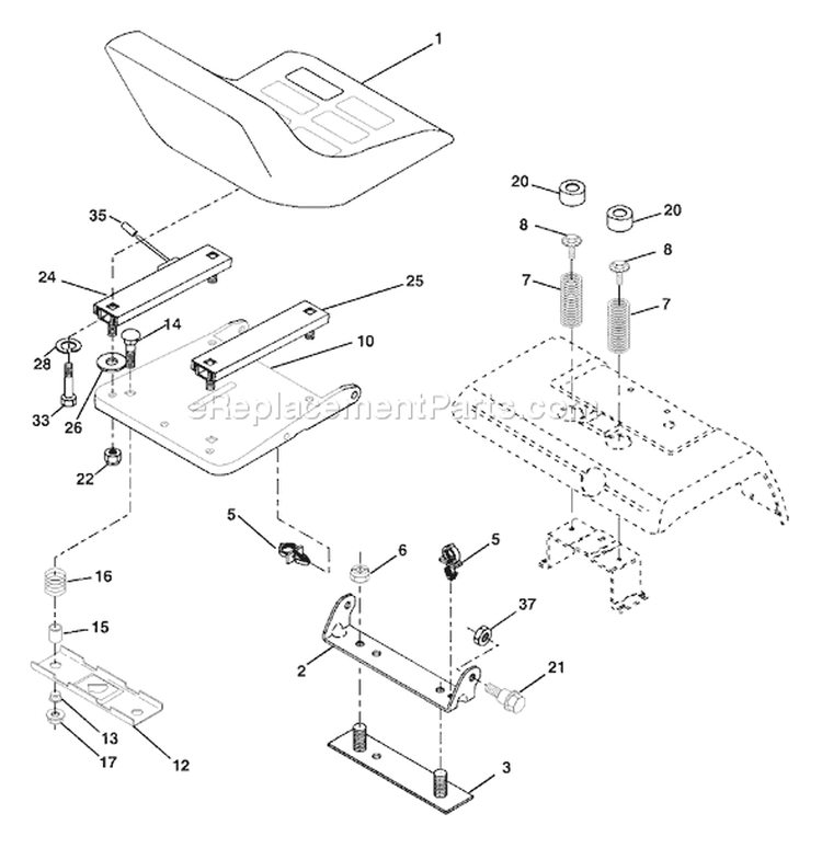 Page H Diagram and Parts List for 2548B GTH  954572004 -2004-02 Husqvarna Lawn Tractor