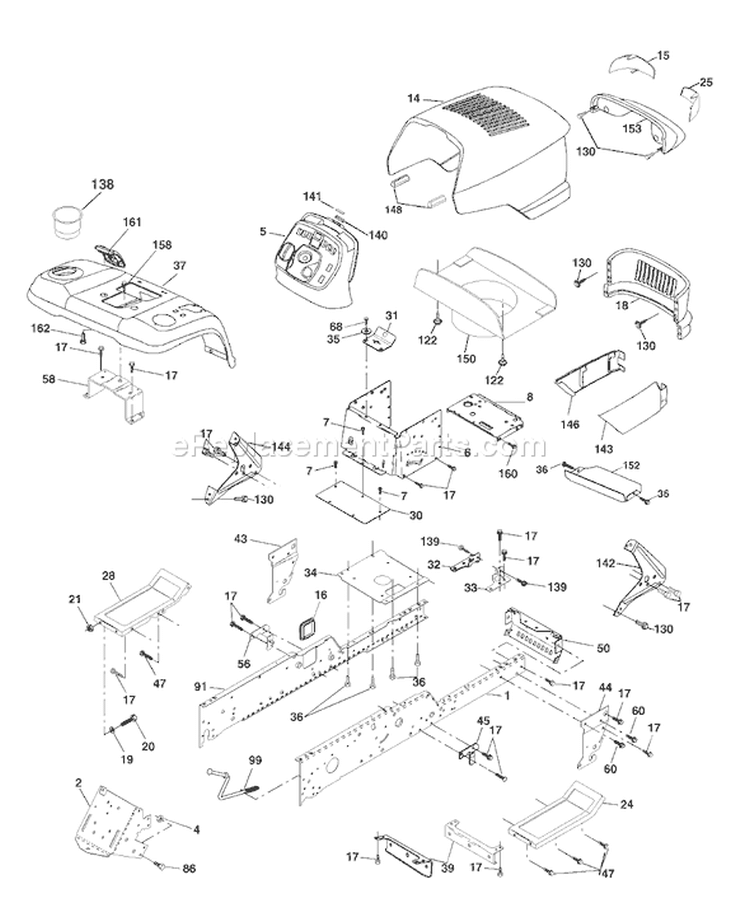 Page A Diagram and Parts List for 2548XPA GTH  954567895 -2001-12 Husqvarna Lawn Tractor