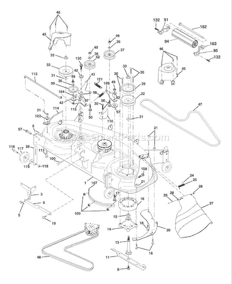 Page G Diagram and Parts List for 2548XPA GTH  954567895 -2001-12 Husqvarna Lawn Tractor