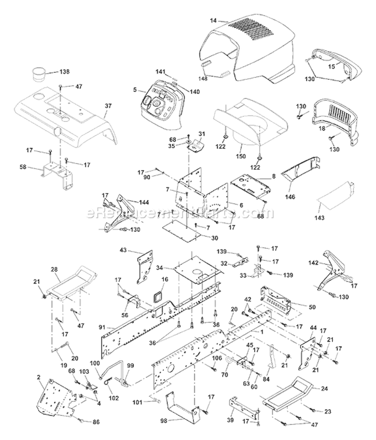 Page A Diagram and Parts List for 2550A GTH  954567109 -2001-01 Husqvarna Lawn Tractor