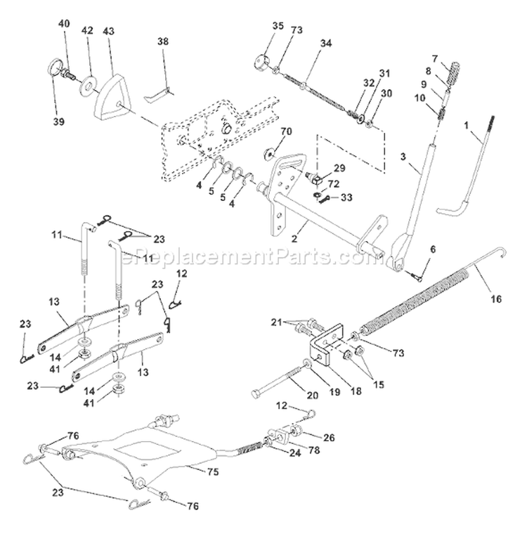 Page F Diagram and Parts List for 2550B GTH  954567109 -2001-02 Husqvarna Lawn Tractor