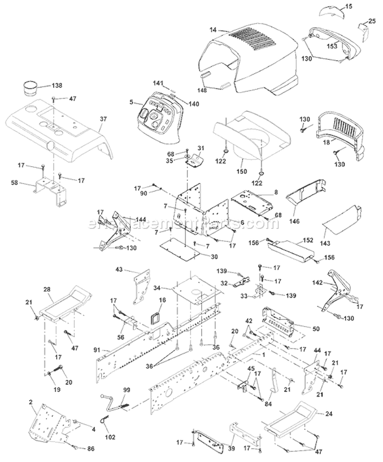 Page A Diagram and Parts List for 2550XPB GTH  954567116 -2001-02 Husqvarna Lawn Tractor