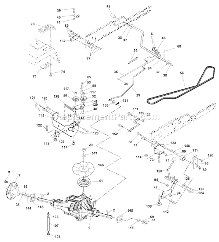 Page E Diagram and Parts List for 2550XPB GTH  954567116 -2001-02 Husqvarna Lawn Tractor