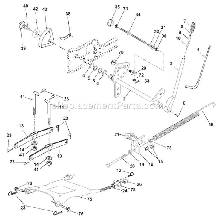 Page F Diagram and Parts List for 2550XPB GTH  954567116 -2001-02 Husqvarna Lawn Tractor