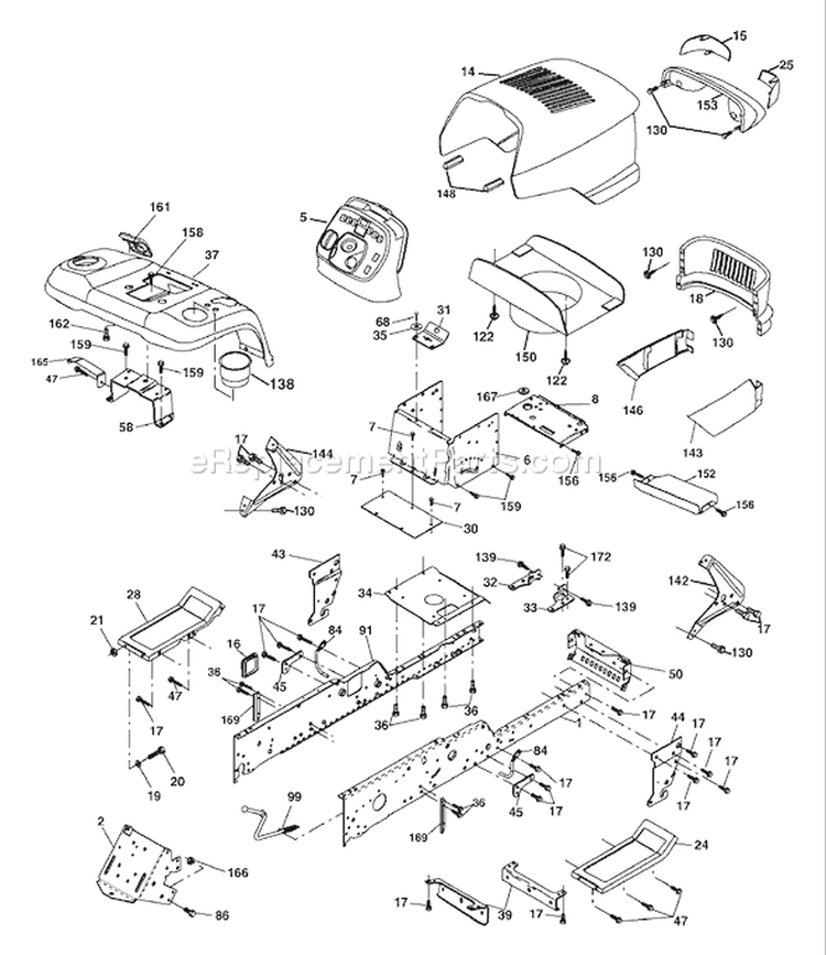 Page A Diagram and Parts List for 2554XPB GTH  954568427 -2004-08 Husqvarna Lawn Tractor